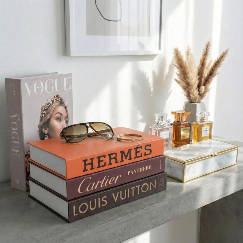 PROBENEX Glam Large | 4 PCS Faux Decorative Books for Home Decor | Not Real Books (Cardboard Boxes) | Coffee Table, Bookshelf & Shelf Styling Display Props for Living Room, Office - Image 4